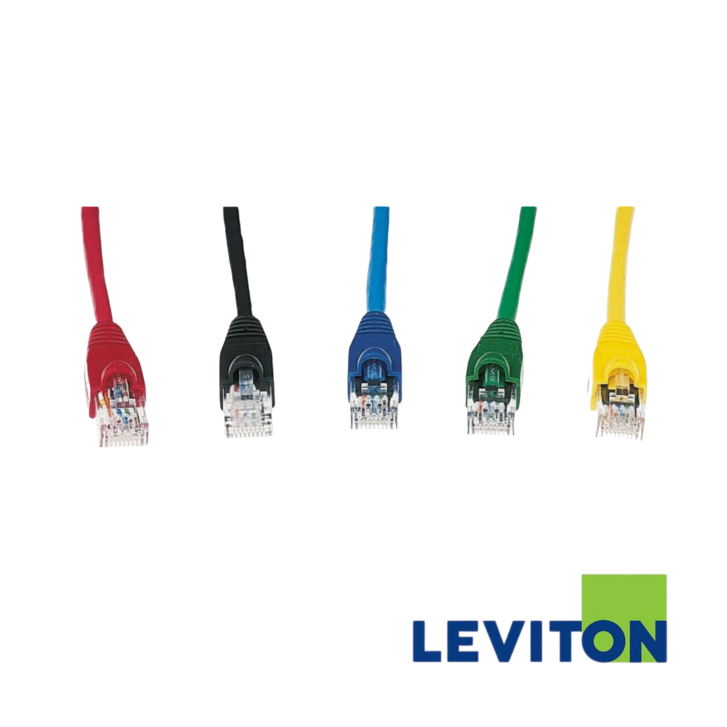 Image of Leviton 0.5m - Cat5e U/UTP LSHF Bladed Patch Cord with Yellow Boots (Yellow) (BR-GPCPCU005-666HB)