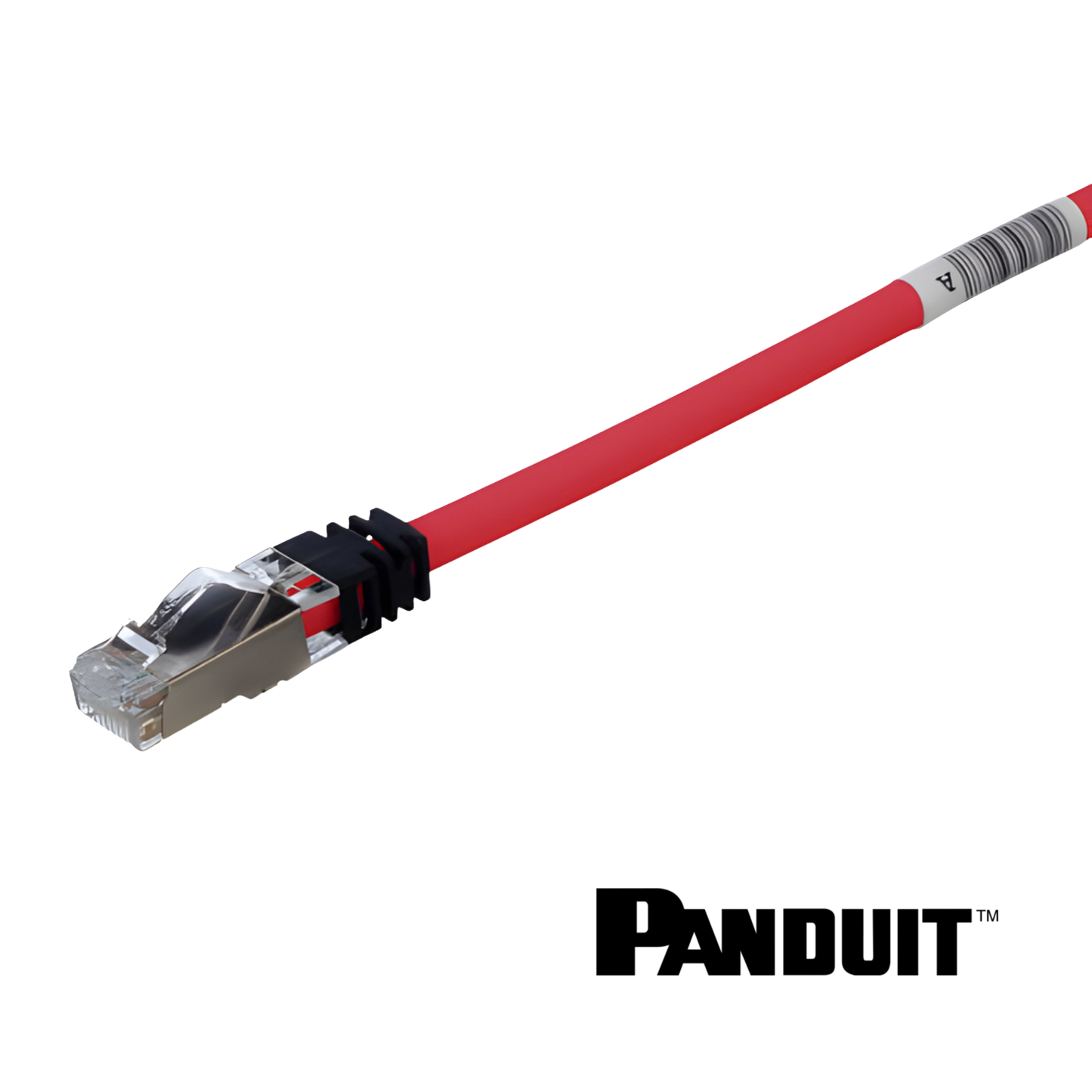 Image of PANDUIT TX6A™ Cat6A 10Gig Patch Cord | Shielded | Red (TX6A Cat6A 10Gig Patch Cord Shielded Red)