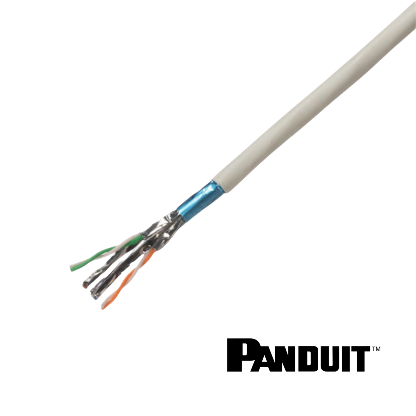 Image of PANDUIT TX6A™ Category 6A F/FTP Copper Cable | CCA | 500m | White (TX6A Category 6A FFTP Copper Cable CCA White)