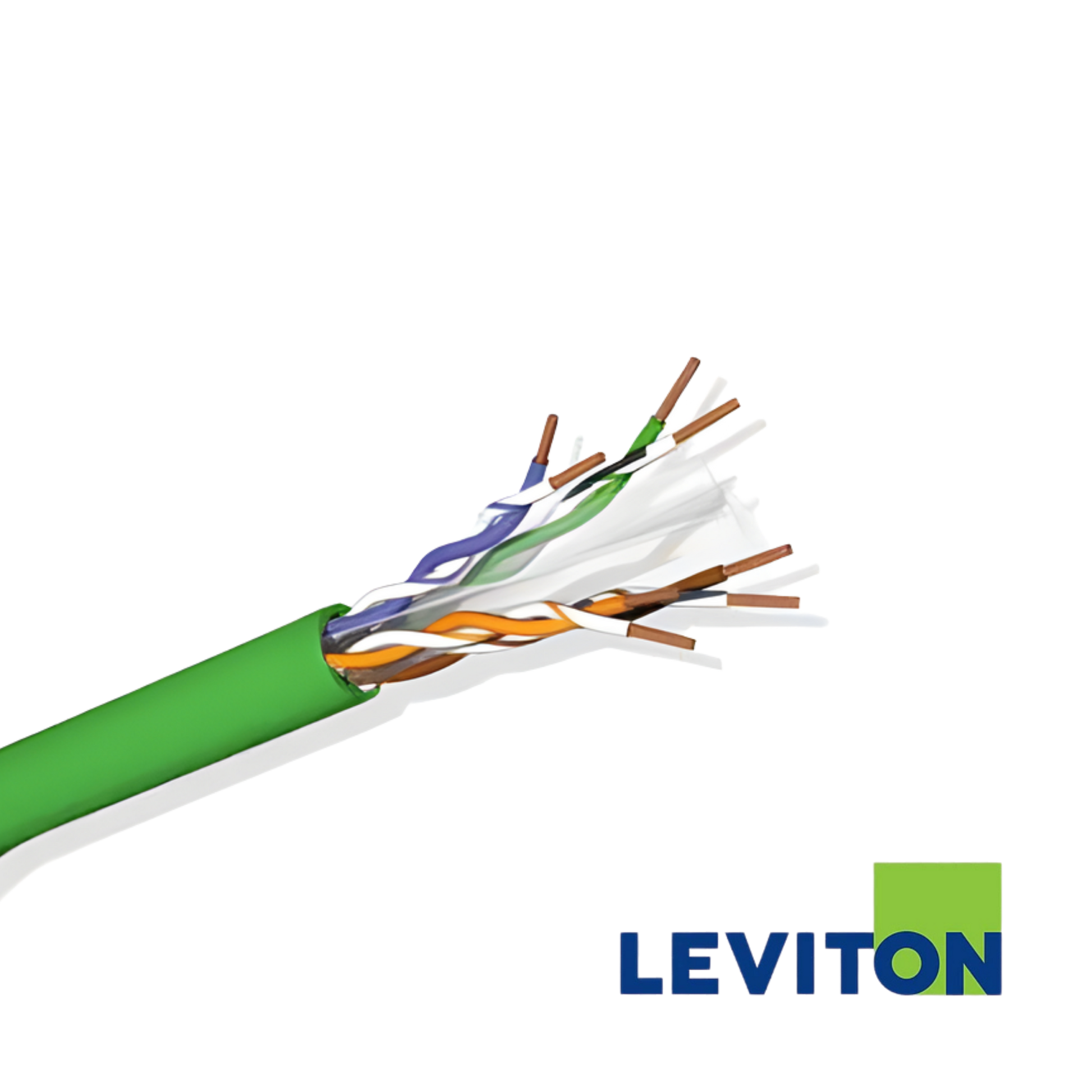 Image of LEVITON Cat6A 23AWG U/FTP Cable | Green | 305M | Cca (BR-C6U-CCA-RLX-305GN)