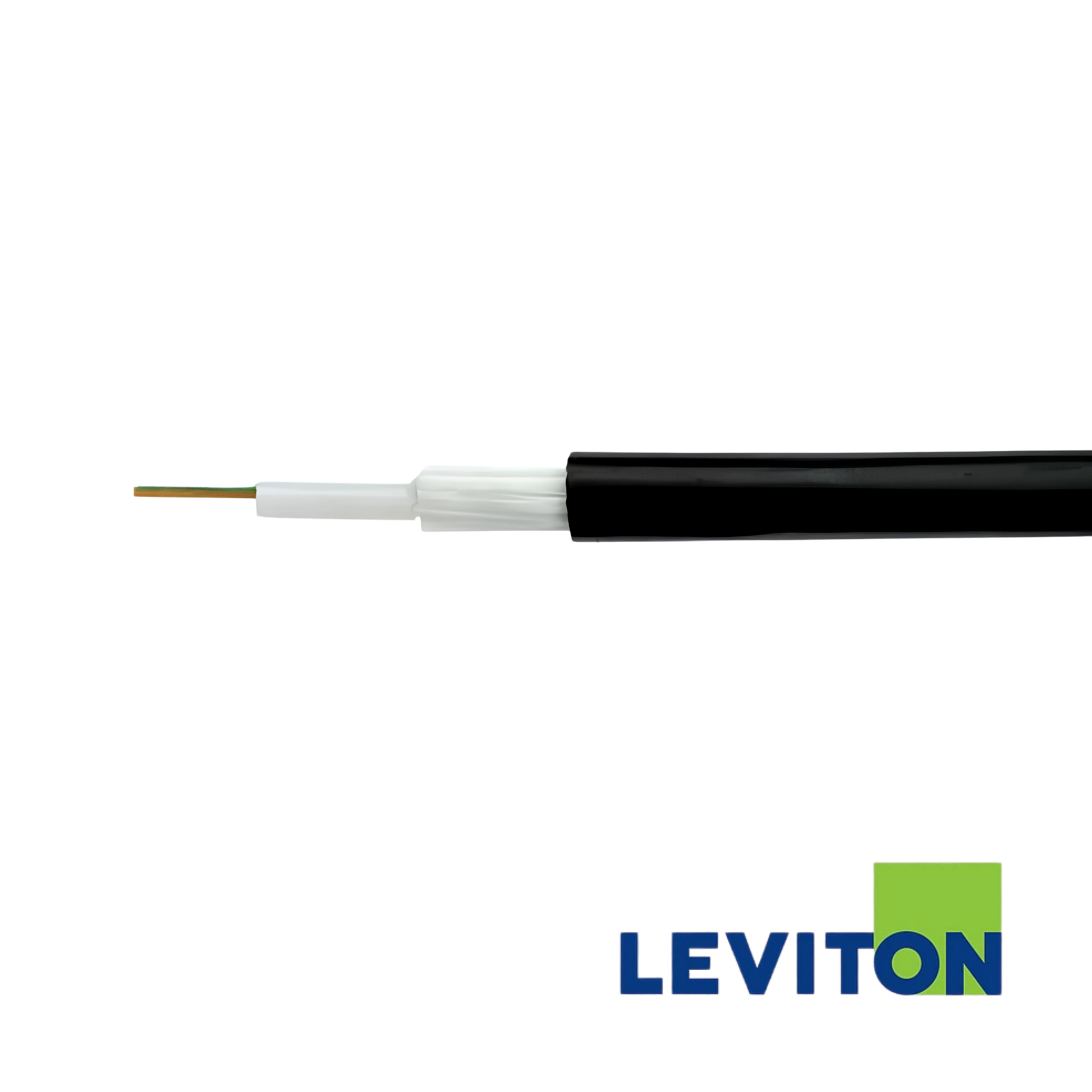 Image of Leviton OM2 12 Core Loose Tube Cable, Eca, Black (BR-GF050UNI12LU-ECA)