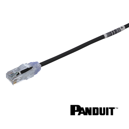 Image of PANDUIT Cat6 28AWG Small Diameter Patch Cord | UTP | Black (Cat6 28AWG Small Diameter Patch Cord  UTP Black)