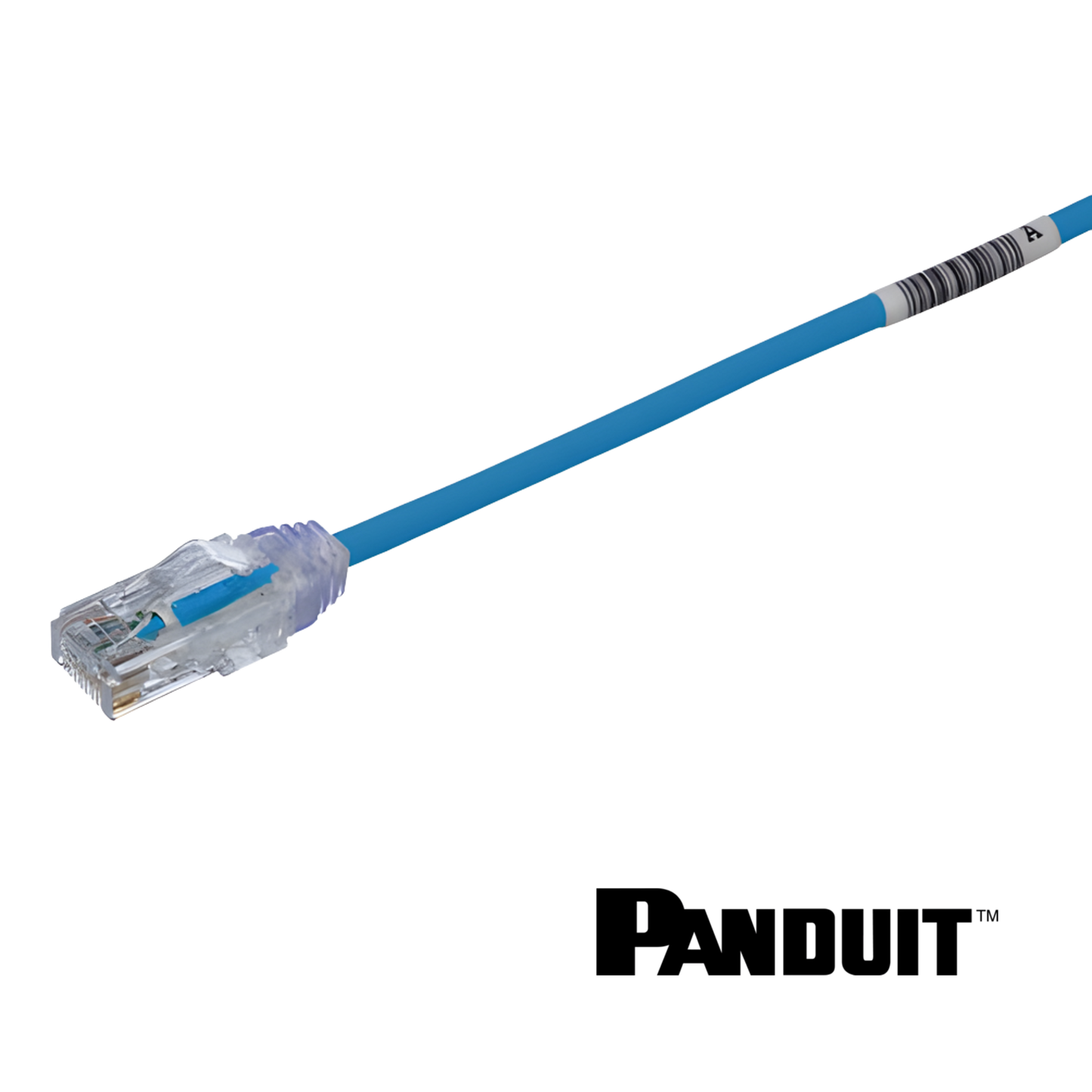 Image of PANDUIT Cat6 28AWG Small Diameter Patch Cord | UTP | Blue (Cat6 28AWG Small Diameter Patch Cord  UTP  Blue)