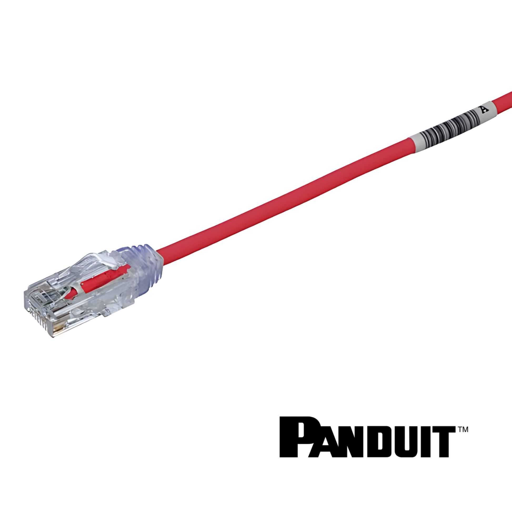 Image of PANDUIT Cat6 28AWG Small Diameter Patch Cord | UTP | Red (Cat6 28AWG Small Diameter Patch Cord  UTP  Red)