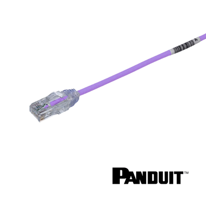 Image of PANDUIT Cat6 28AWG Small Diameter Patch Cord | UTP | Violet (Cat6 28AWG Small Diameter Patch Cord  UTP Violet)