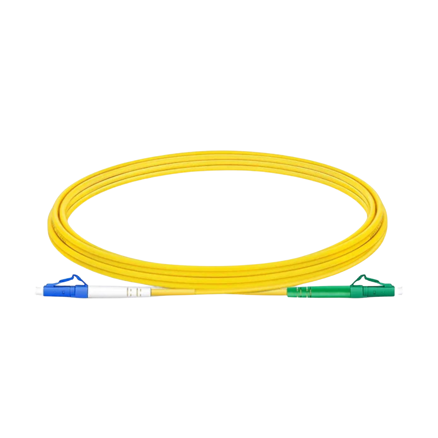 Image of NENCO OS2 FC Fibre Optic Patch Lead | Yellow (LC-LCA SM Simplex APC (0.5m-20m) Patch Cords)