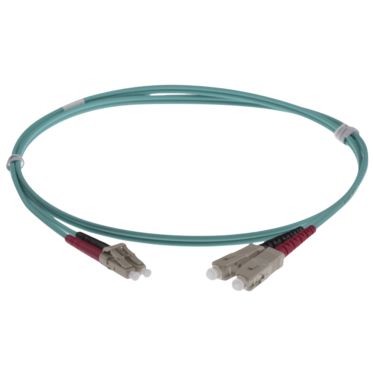 Image of OM3 Fibre Optic Patch Lead | Aqua (LC-SC OM3 FIBRE OPTIC PATCH CORD AQUA)
