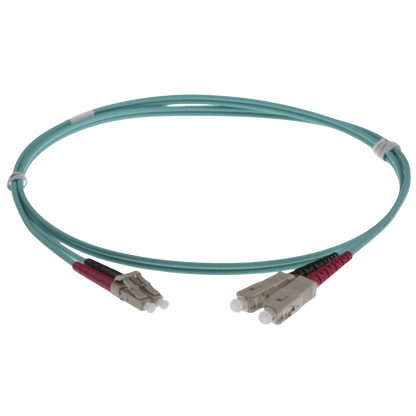 Image of OM3 Fibre Optic Patch Lead | Aqua (LC-SC OM3 FIBRE OPTIC PATCH CORD AQUA)