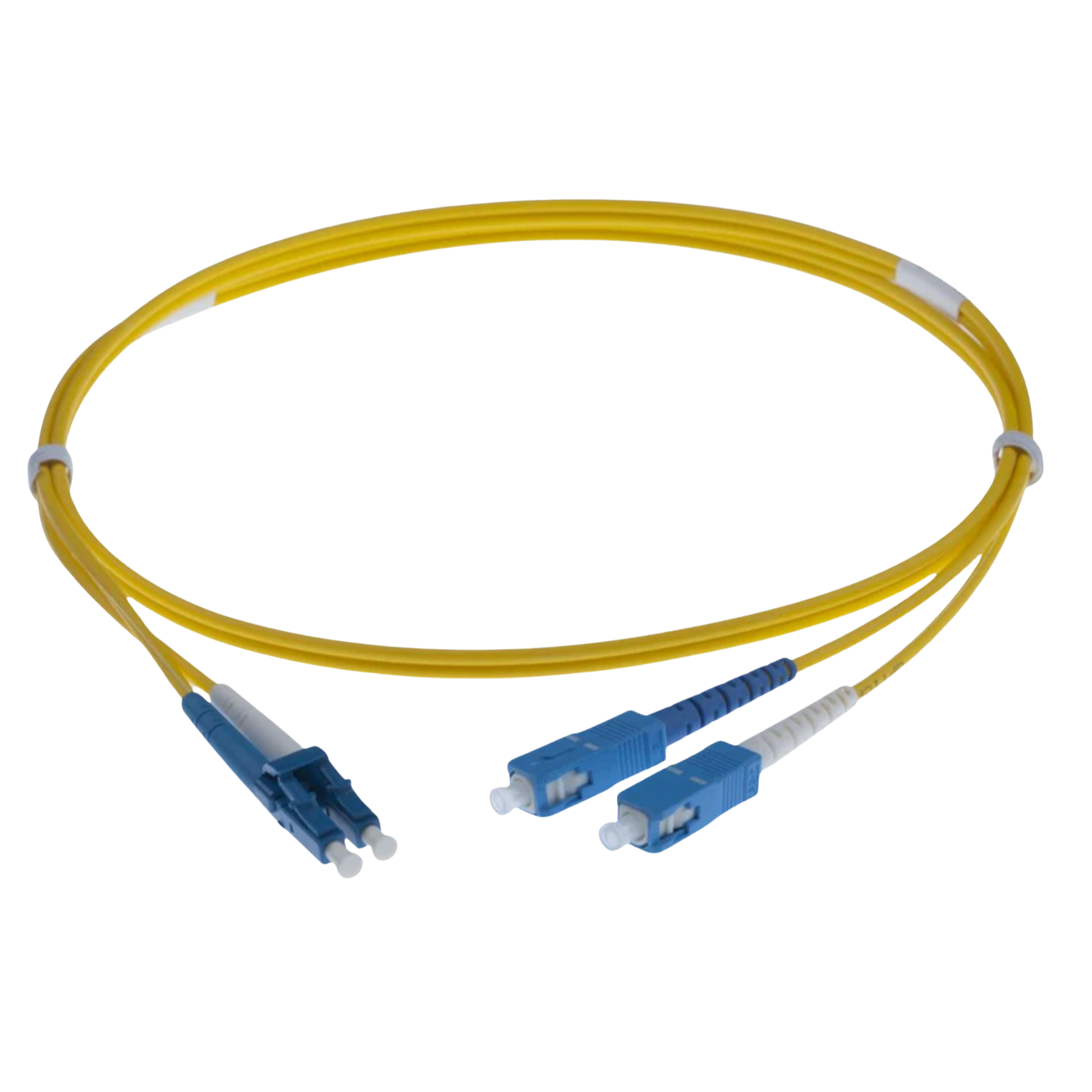 Image of OS2 FC Fibre Optic Patch Lead | Yellow (LC-SC OS2 FIBRE OPTIC PATCH CORD YELLOW)