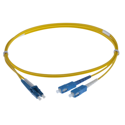 Image of NENCO OS2 LC Fibre Optic Patch Lead (LC-SC OS2 FIBRE OPTIC PATCH CORD YELLOW)