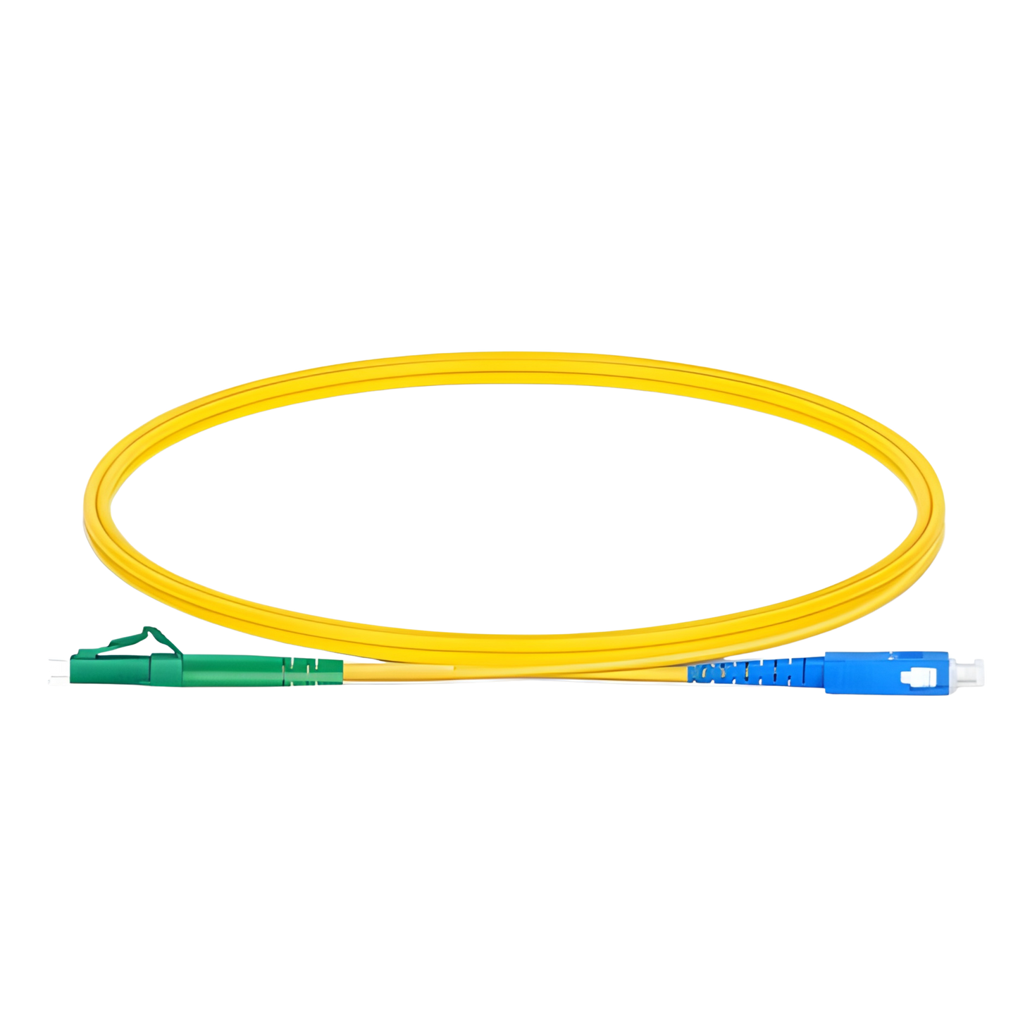 Image of NENCO OS2 FC Fibre Optic Patch Lead | Yellow (LCA-SC SM Simplex APC (0.5m-20m) Patch Cords)