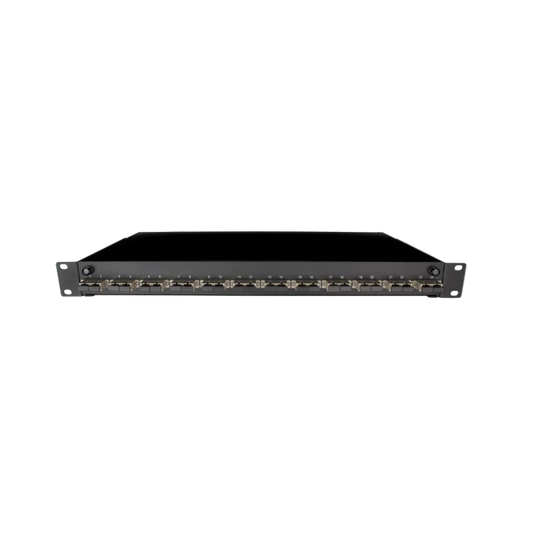 Image of Front Sliding Fibre Optic Patch Panels | 1RU | Selector (PAT-12-SCD-04-BK-SFE)