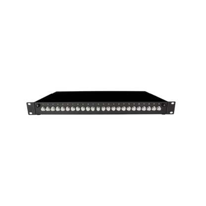 Image of Front Sliding Fibre Optic Patch Panels | 1RU | Selector (PAT-24-LCD-S-04-BK-SFE)