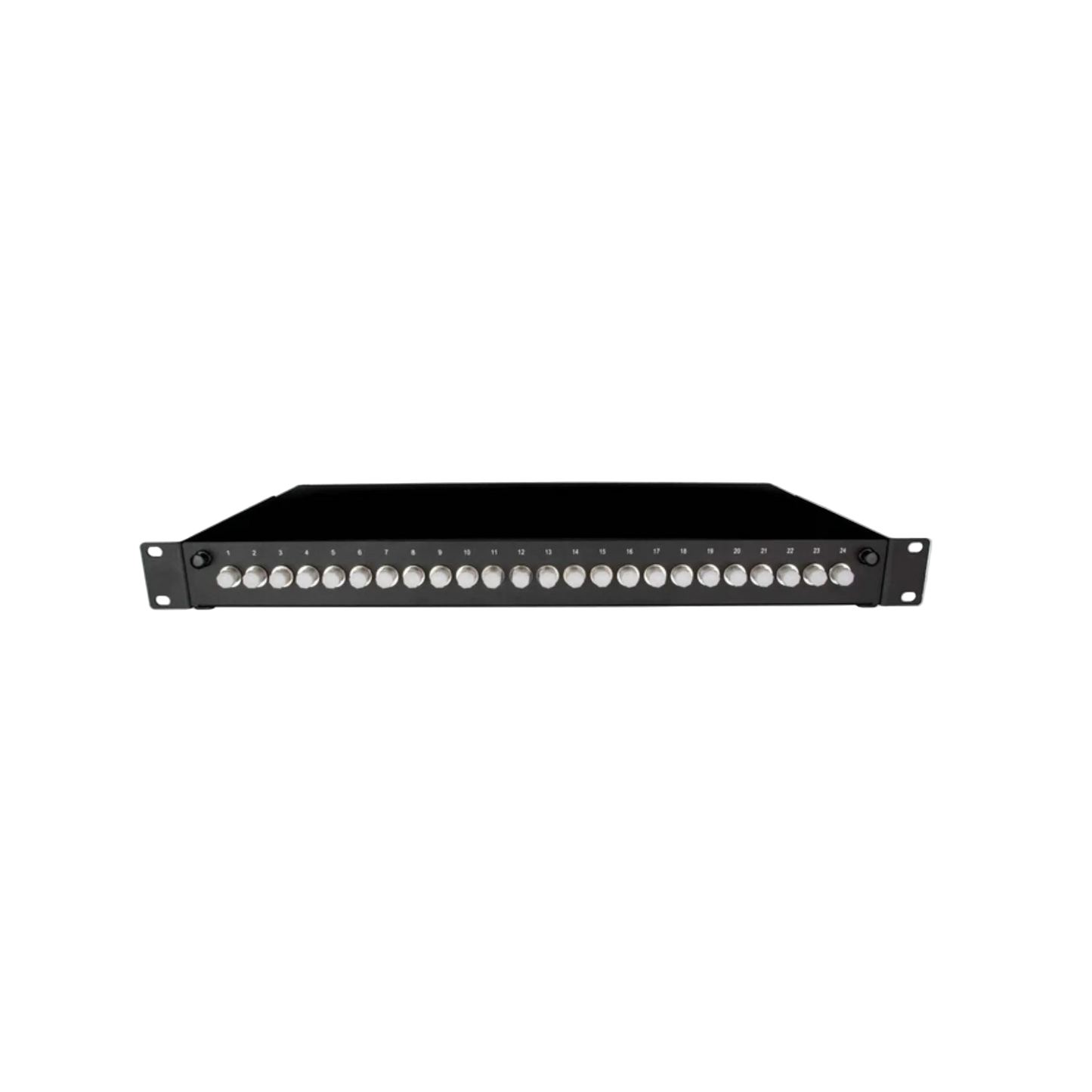 Image of Front Sliding Fibre Optic Patch Panels | 1RU | Selector (PAT-24-LCD-S-08-BK-SFE)
