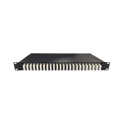 Image of Front Sliding Fibre Optic Patch Panels | 1RU | Selector (PAT-24-LCQ-24-BK-SFE)
