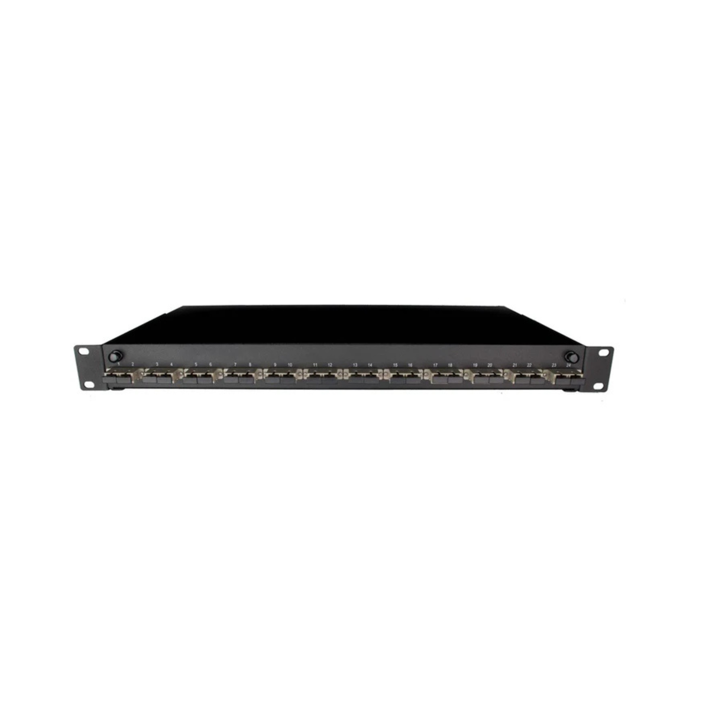 Image of Front Sliding Fibre Optic Patch Panels | 1RU | Selector (PAT-24-SCD-24-BK-SFE)