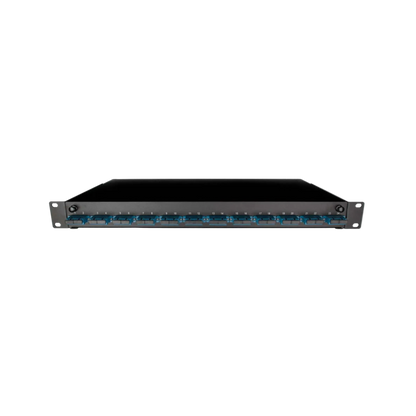 Image of Front Sliding Fibre Optic Patch Panels | 1RU | Selector (PAT-24-SCD-24-SM-BK-SFE)