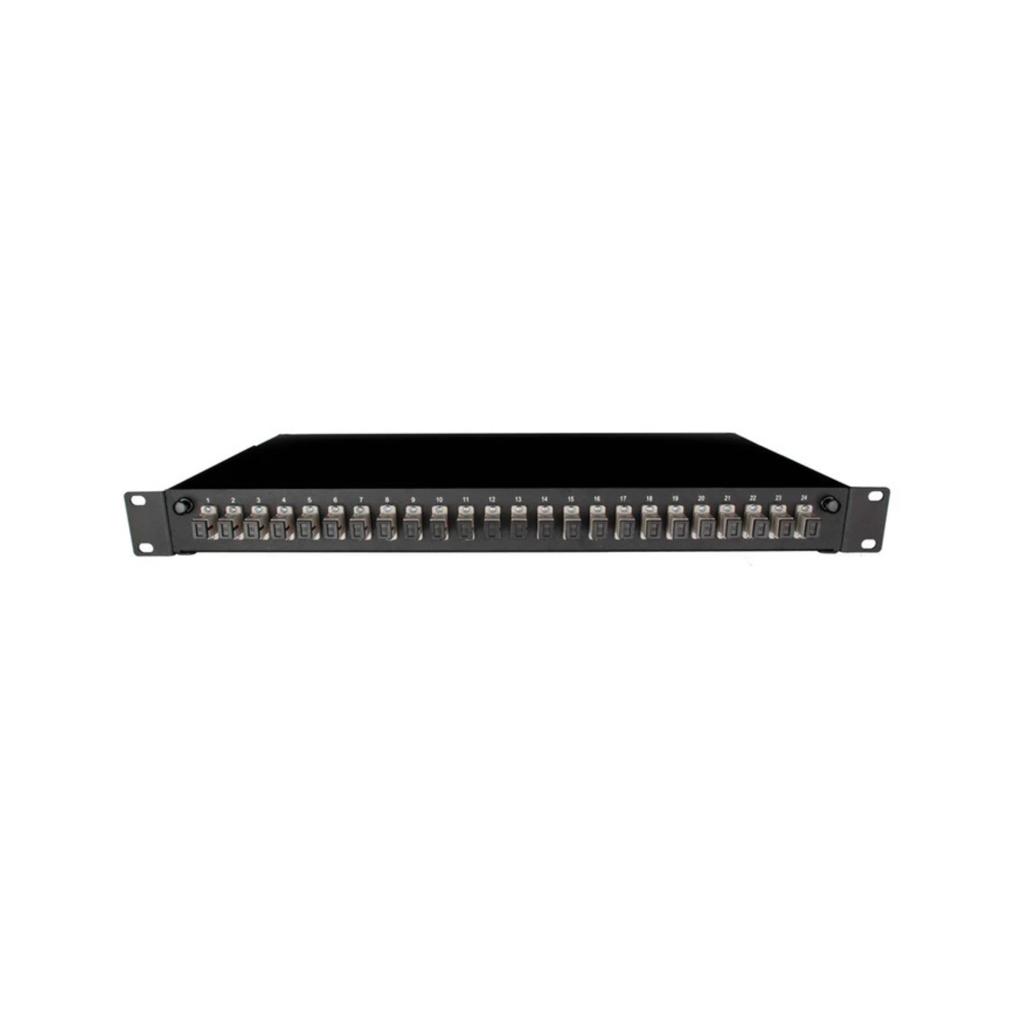 Image of Front Sliding Fibre Optic Patch Panels | 1RU | Selector (PAT-24-SCS-16-BK-SFE)