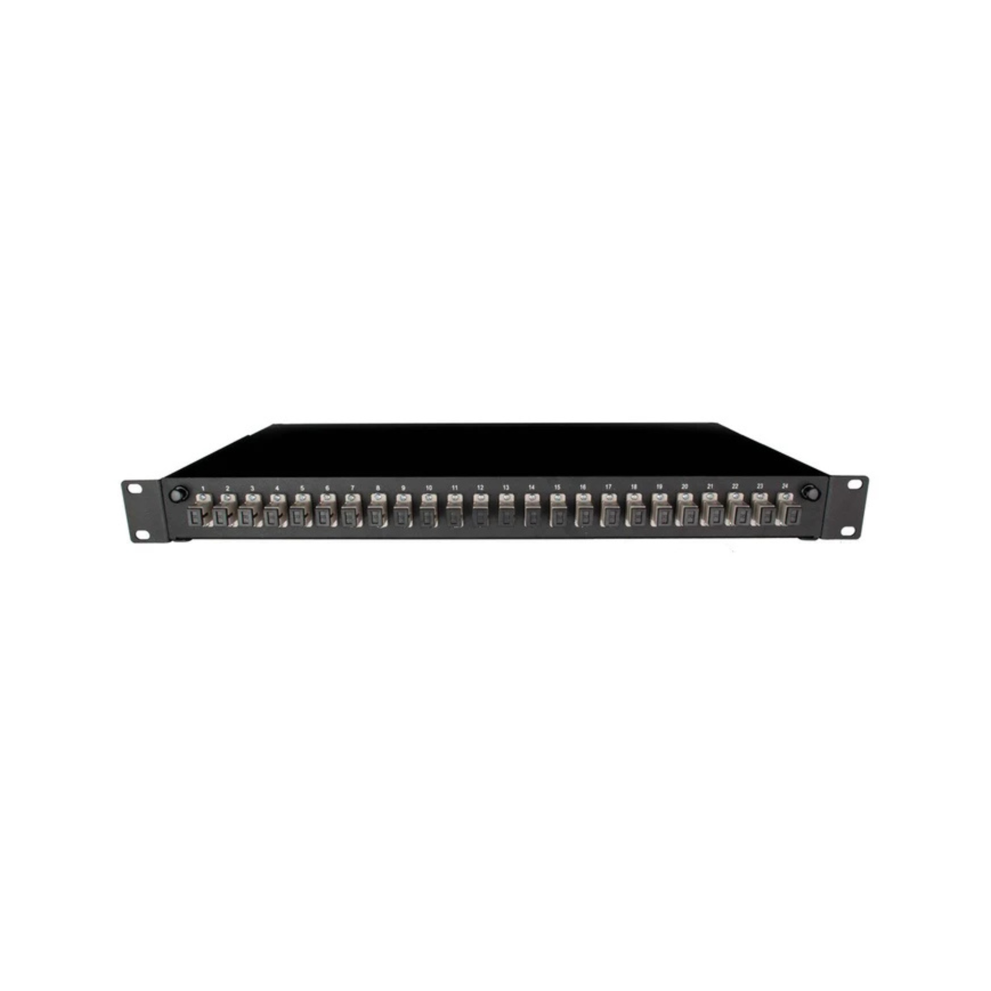 Image of Front Sliding Fibre Optic Patch Panels | 1RU | Selector (PAT-24-SCS-16-BK-SFE)