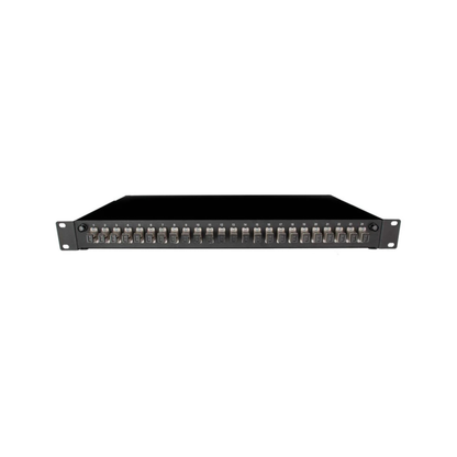 Image of Front Sliding Fibre Optic Patch Panels | 1RU | Selector (PAT-24-SCS-16-BK-SFE)