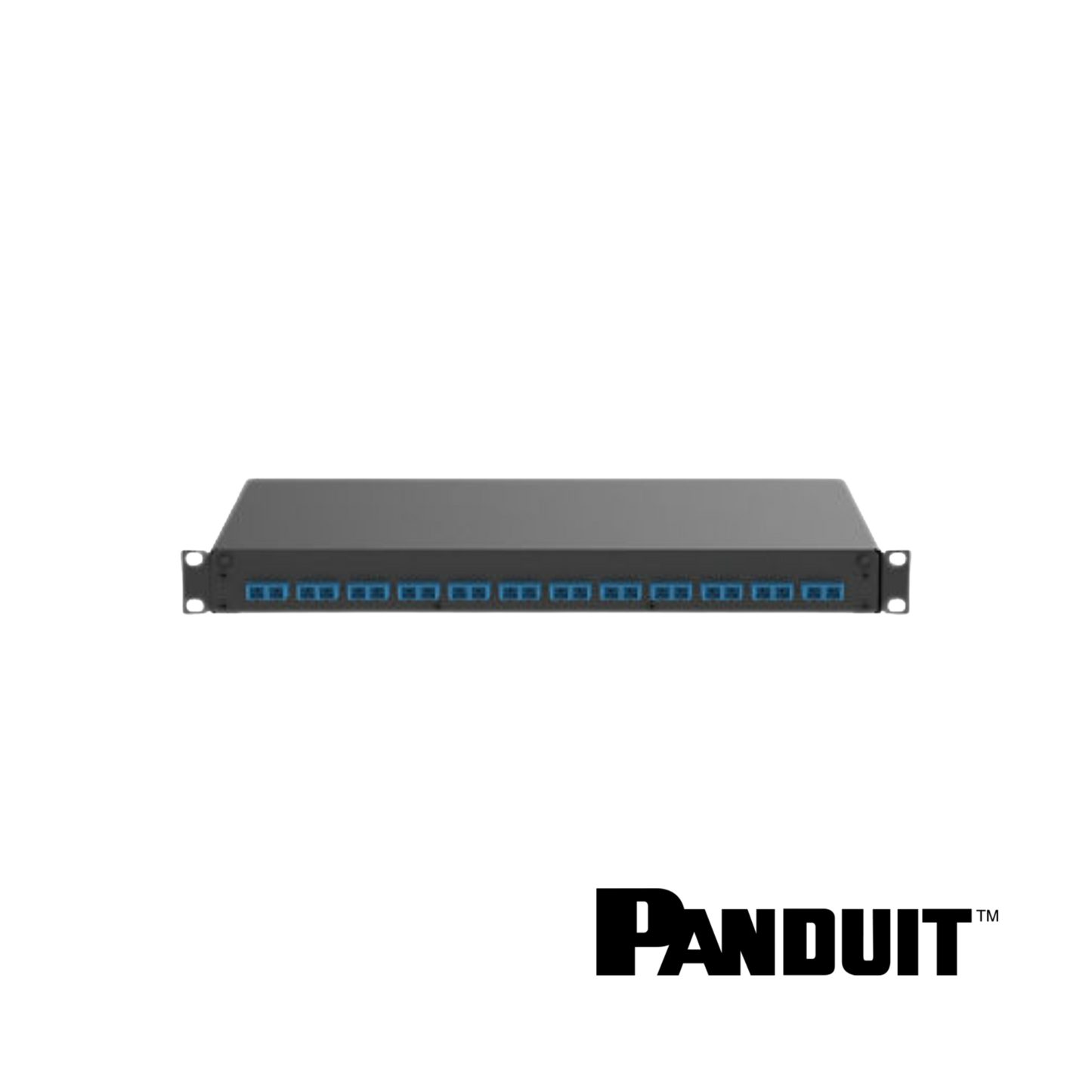 Image of PANDUIT Mini-Com® Unshielded Angled Flush Mount Modular Patch Panel | Selector (PT-FD1W12BUDSCZ)