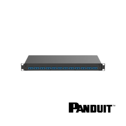 Image of PANDUIT Mini-Com® Unshielded Angled Flush Mount Modular Patch Panel | Selector (PT-FD1W12BUDSCZ)