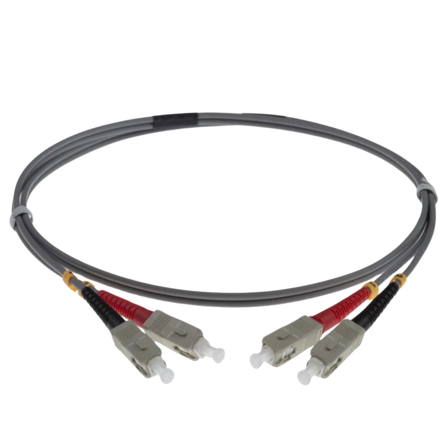 Image of NENCO OM1 LC Fibre Optic Patch Lead | Grey | Selector (SC-SC OM1 FIBRE OPTIC PATCH CORD GREY)