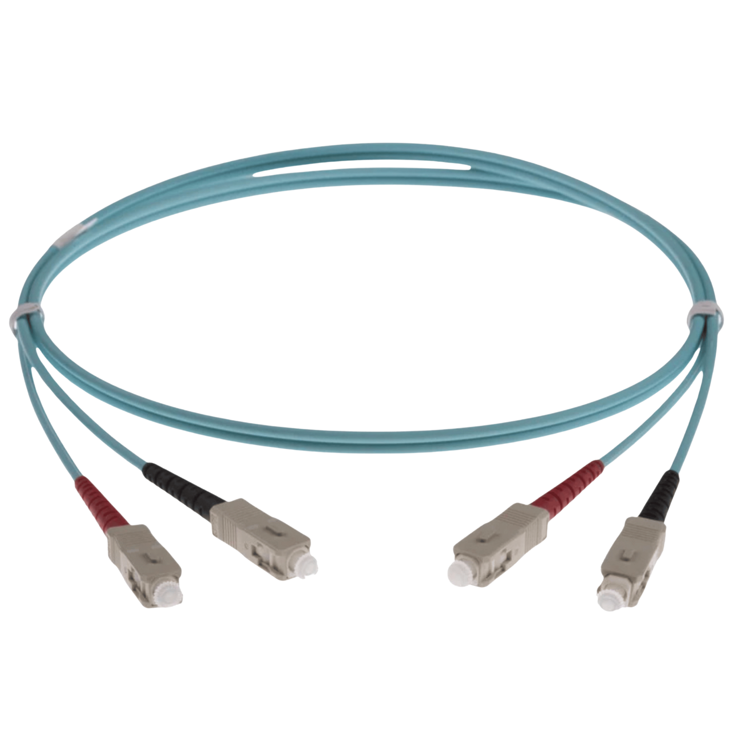 Image of OM3 Fibre Optic Patch Lead | Aqua (SC-SC OM3 FIBRE OPTIC PATCH CORD AQUA)