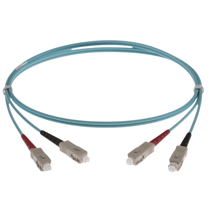 Image of OM3 Fibre Optic Patch Lead | Aqua (SC-SC OM3 FIBRE OPTIC PATCH CORD AQUA)
