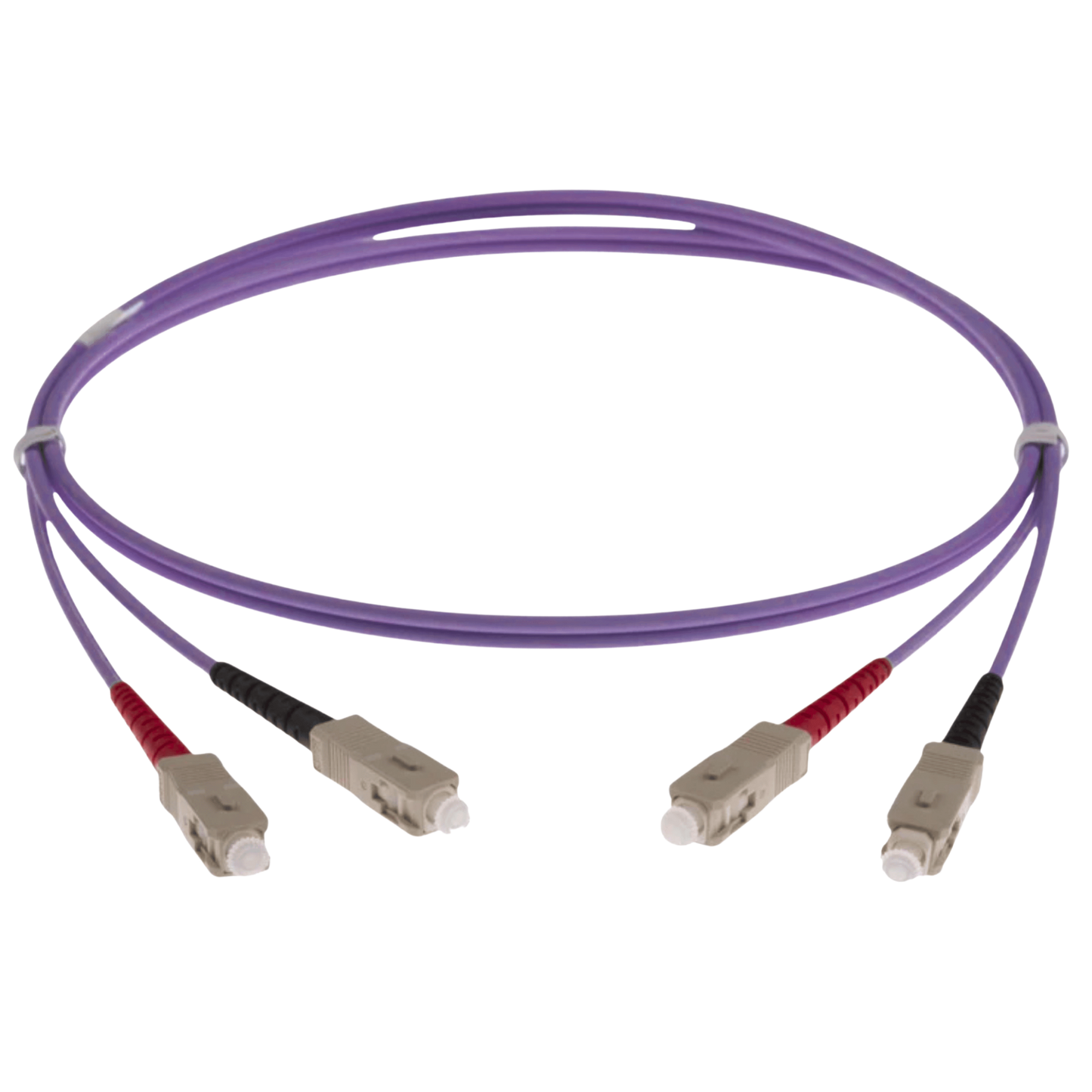 Image of NENCO OM4 DUPLEX FIBRE OPTIC PATCH CORD | Selector | Heather/Violet (SC-SC OM4 DUPLEX FIBRE OPTIC PATCH CORD HEATHER VIOLET)