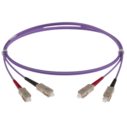 Image of NENCO OM4 DUPLEX FIBRE OPTIC PATCH CORD | Selector | Heather/Violet (SC-SC OM4 DUPLEX FIBRE OPTIC PATCH CORD HEATHER VIOLET)