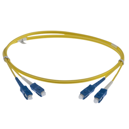 Image of OS2 FC Fibre Optic Patch Lead | Yellow (SC-SC OS2 FIBRE OPTIC PATCH CORD YELLOW)