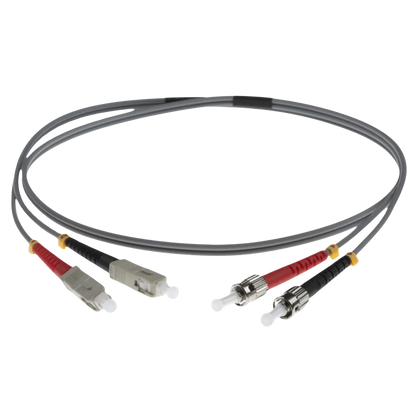Image of NENCO OM1 LC Fibre Optic Patch Lead | Grey | Selector (SC-ST OM1 FIBRE OPTIC PATCH CORD GREY)