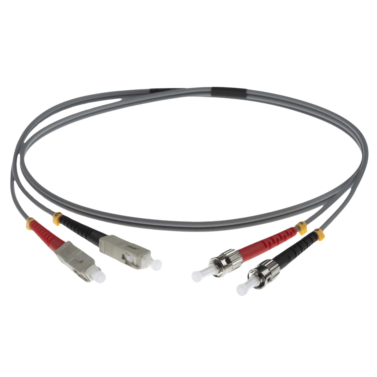 Image of OM1 LC Fibre Optic Patch Lead | Grey (SC-ST OM1 FIBRE OPTIC PATCH CORD GREY)
