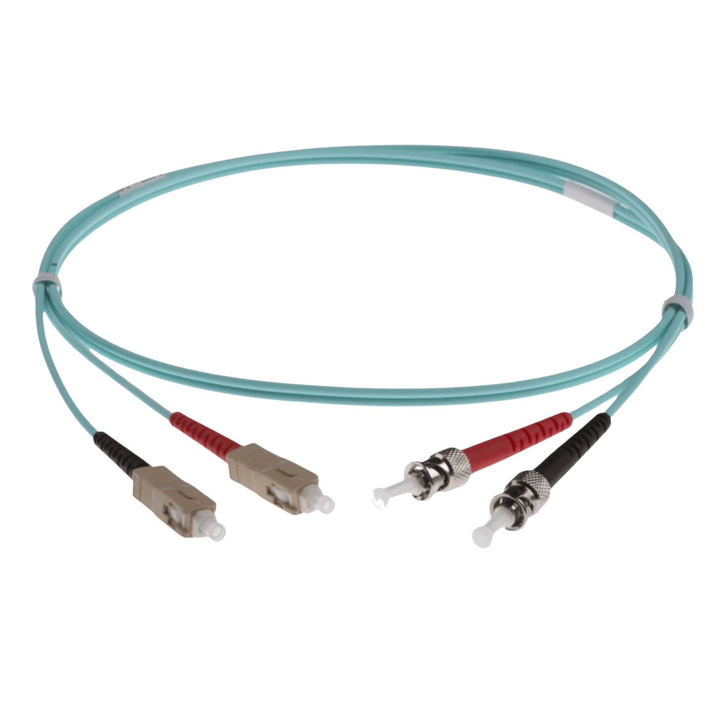 Image of OM3 Fibre Optic Patch Lead | Aqua (SC-ST OM3 FIBRE OPTIC PATCH CORD AQUA)