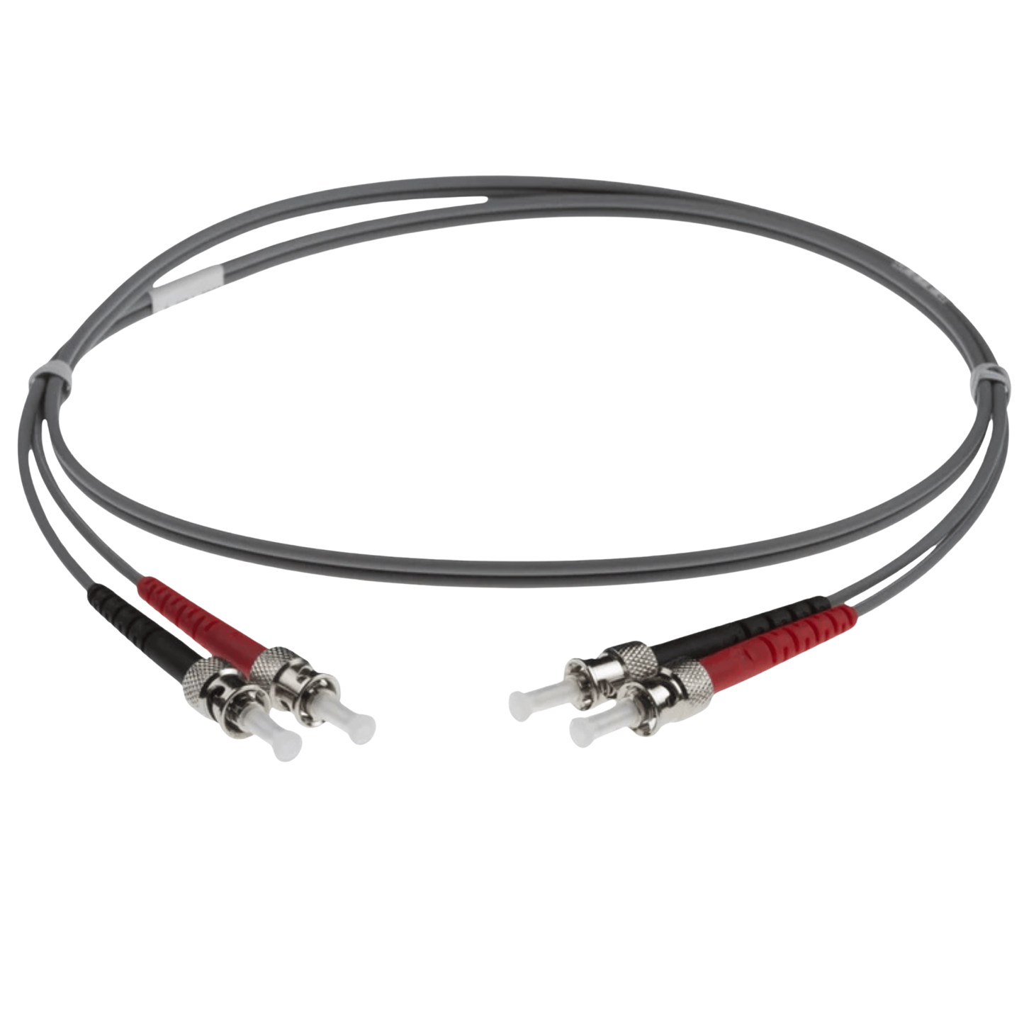 Image of OM1 LC Fibre Optic Patch Lead | Grey (ST-ST OM1 FIBRE OPTIC PATCH CORD GREY)