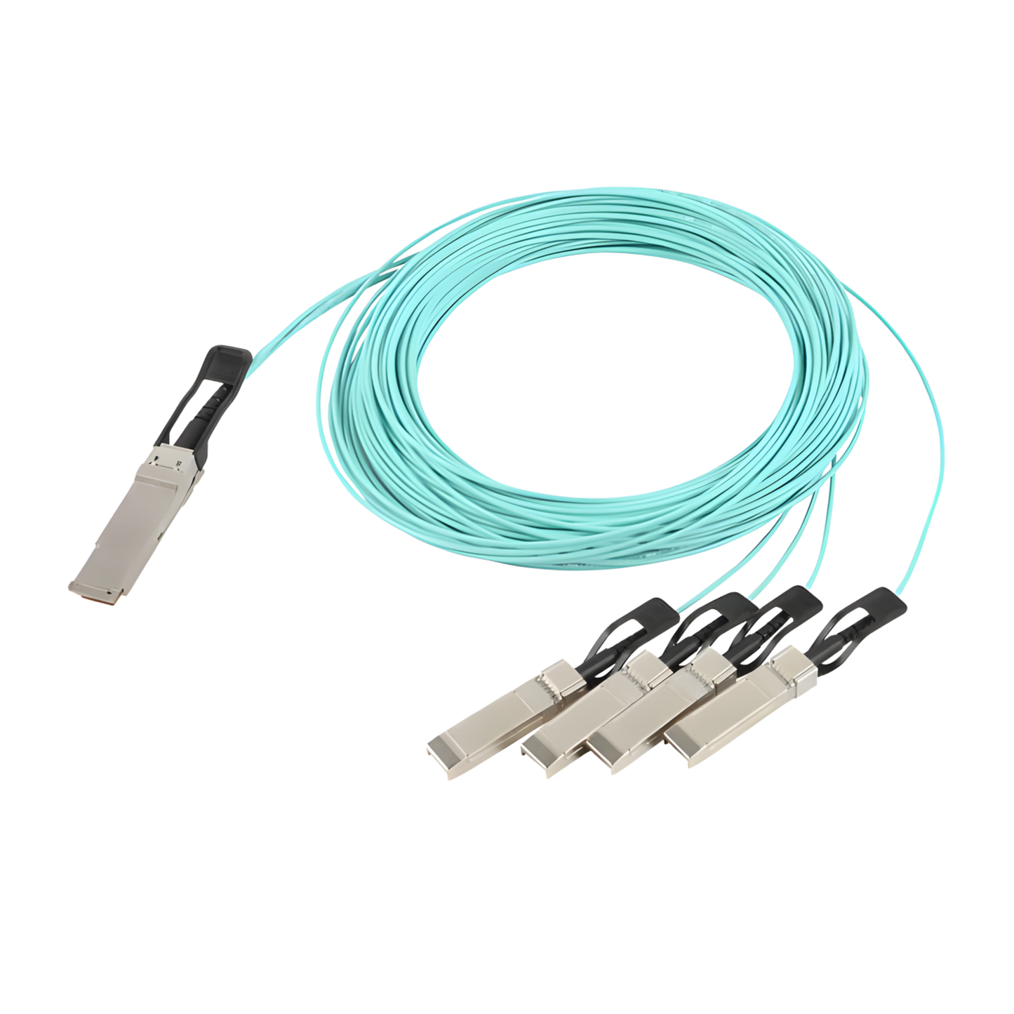 Image of Siemon 4x10Gb/s AOC, QSFP+ High Speed Interconnect, Breakout Active Optical Cable (Q4S10F-V01.0B13)