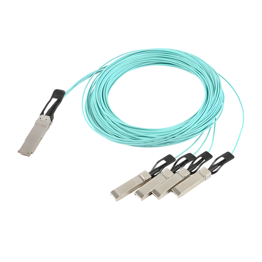 Image of Siemon 4x10Gb/s AOC, QSFP+ High Speed Interconnect, Breakout Active Optical Cable (Q4S10F-V01.0B13)
