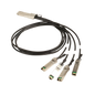 Image of Siemon 4x25Gb/s DAC, QSFP28 High Speed Interconnect, Breakout Passive Direct Attach Copper Cable (Q4S28P301.0-01L)
