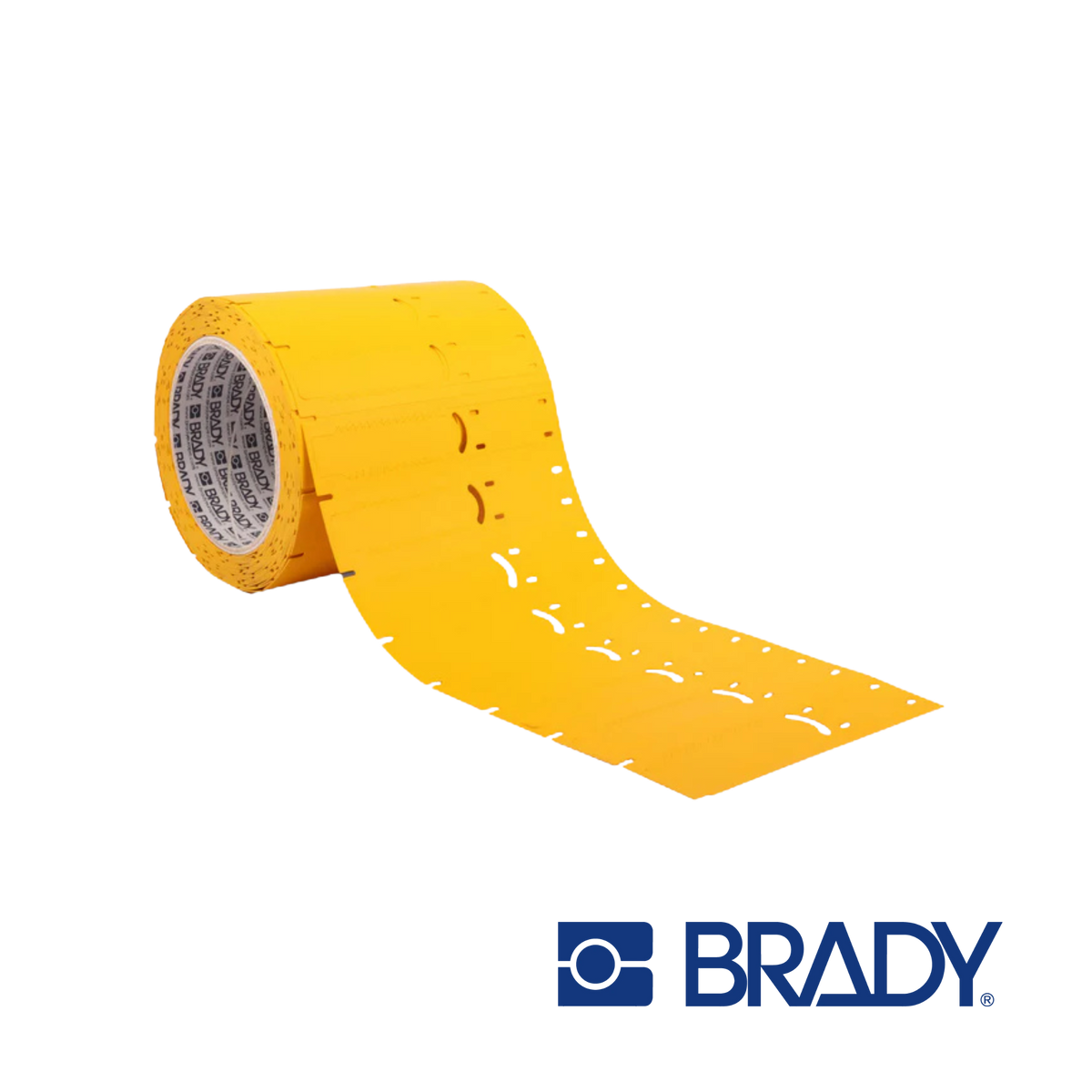Image of BRADY Indoor Outdoor 76 mm Core Polyolefin Hypertag | Yellow (THT-11321HT-348-YL)